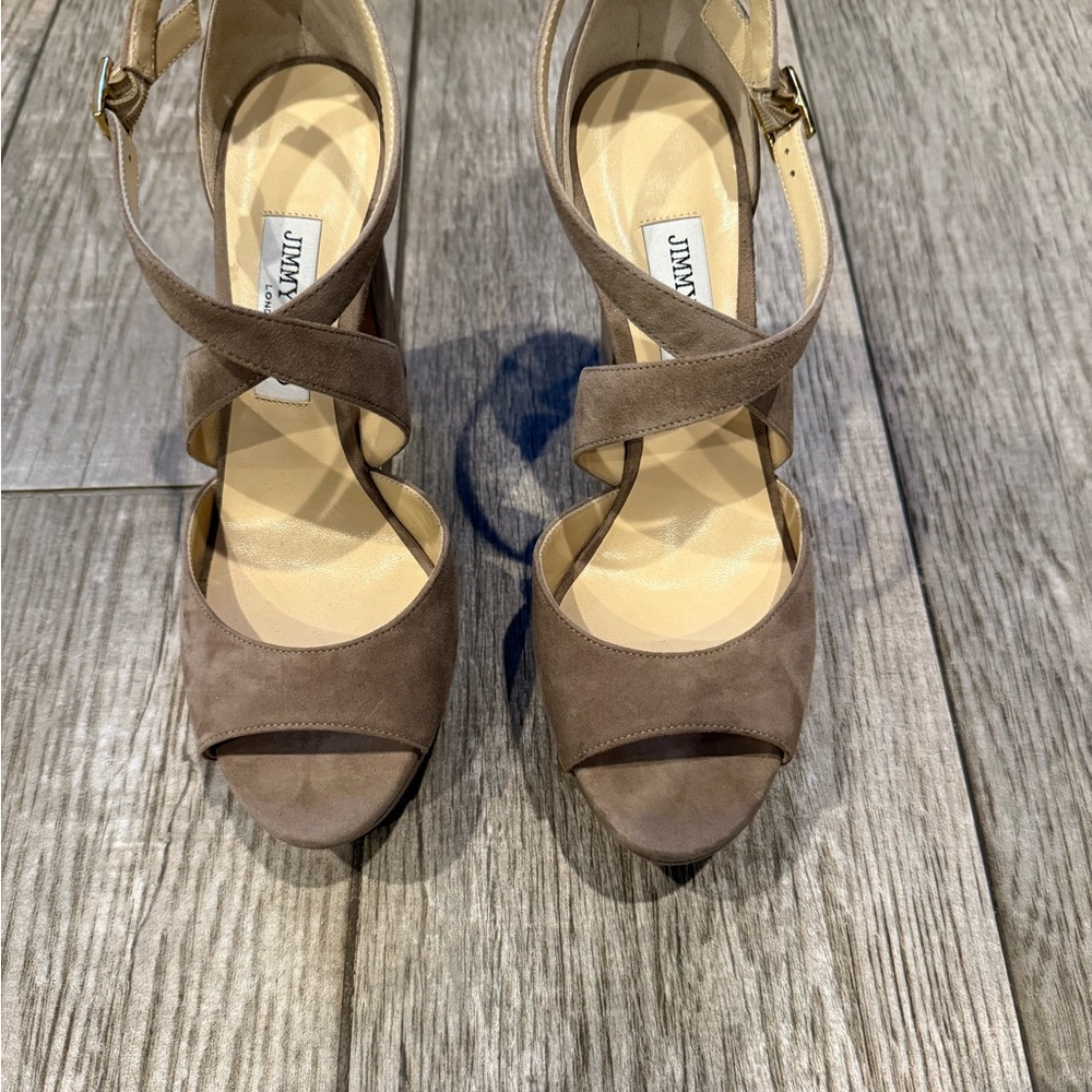 🤎NEW🤎 Jimmy Choo Women's Brown Suede Sandals